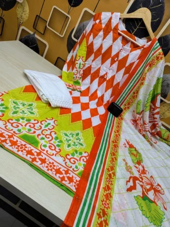 কুশিয়ানি প্রিন্ট এর সফট কটন থ্রি পিস