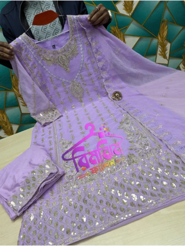 প্রিমিয়াম জর্জেট 4 পিস ড্রেস