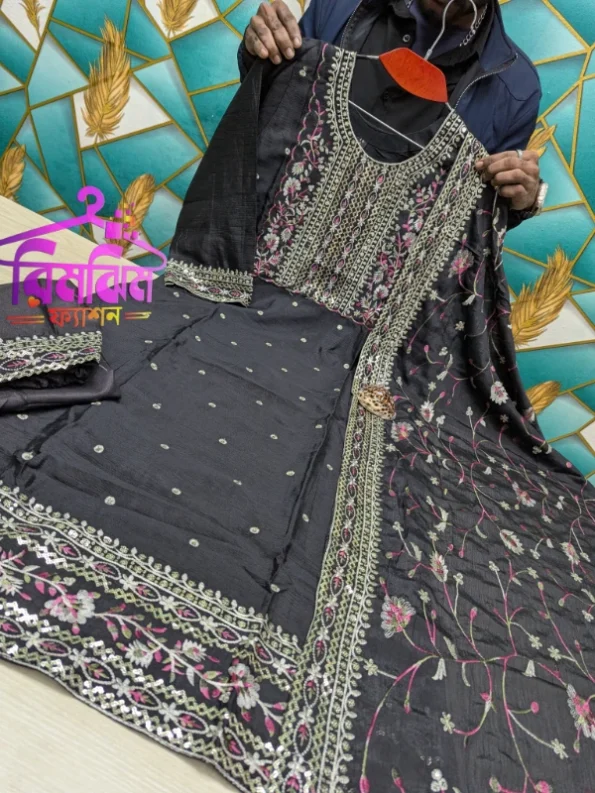 লাক্সারি জর্জেট সিকুয়েন্স 4 পিস ড্রেস