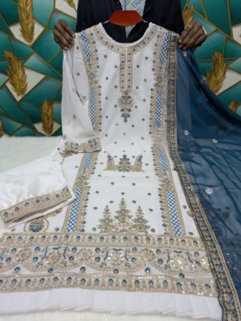 লাক্সারি জর্জেট সিকুয়েন্স 4 পিস ড্রেস